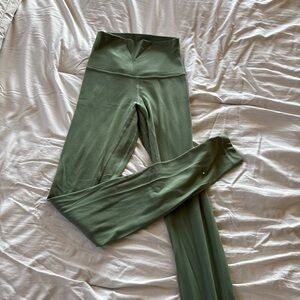 Lululemon High-Waist Olive Green Leggings (Align)